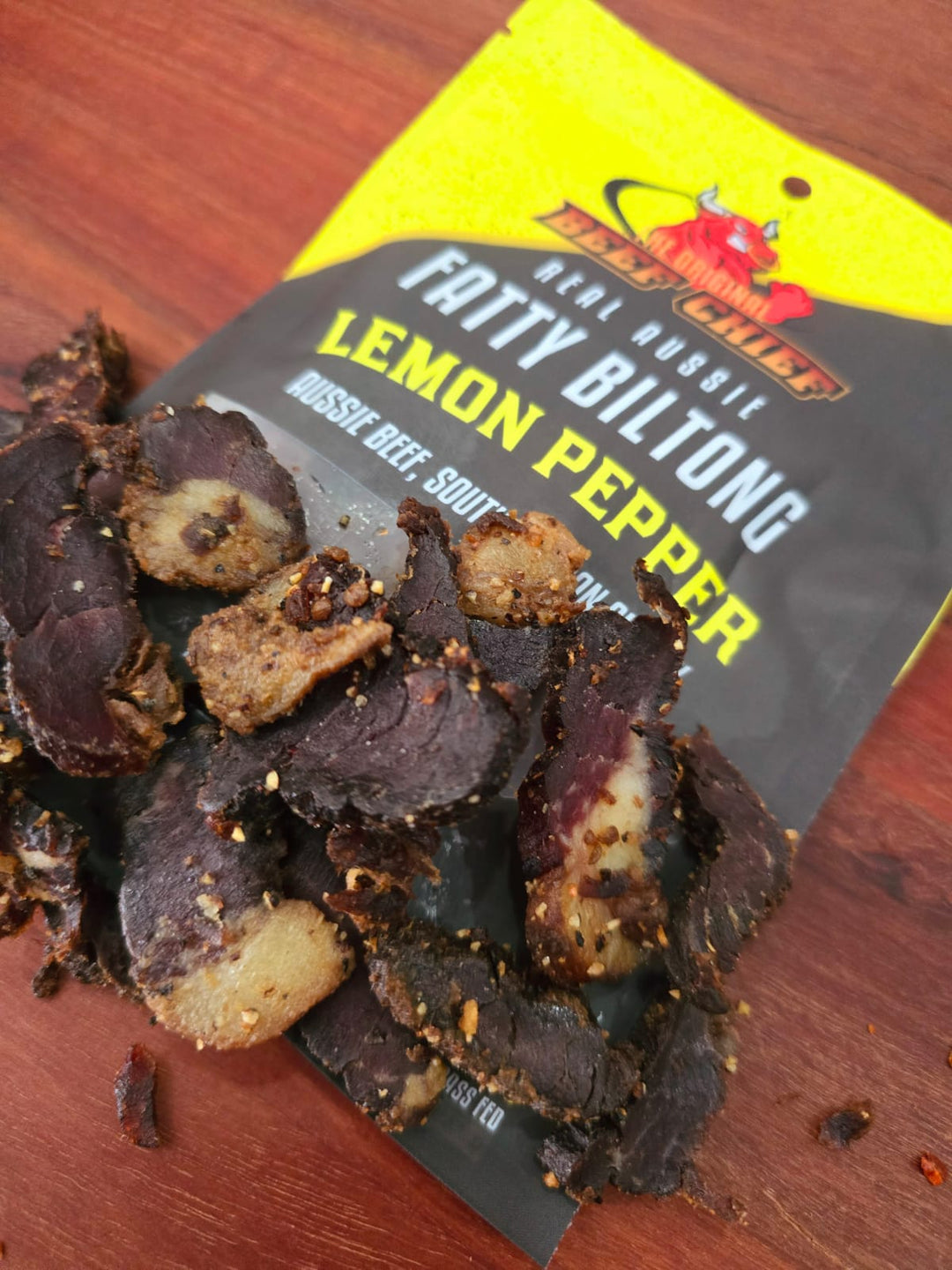 Lemon Pepper Fatty Biltong Australia | Original Beef Chief – OBCwholesale